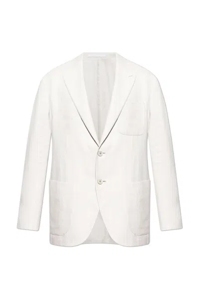 Eleventy Long-sleeved Suit Coat In White