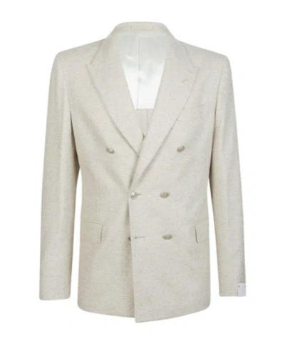 Eleventy Long-sleeved Suit Coat In White