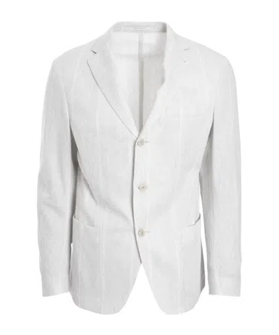 Eleventy Long-sleeved Suit Jacket In Gray