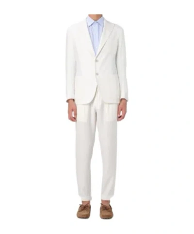 Eleventy Long-sleeved Suit Jacket In White