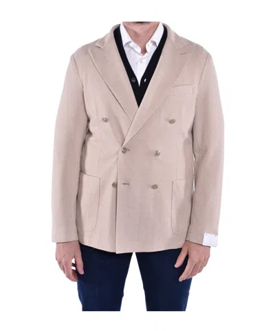Eleventy Long-sleeved Suit Jacket In Brown