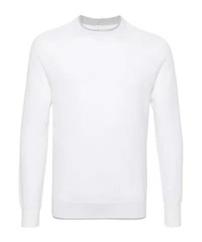 Eleventy Long-sleeved Sweater In White