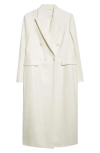 Eleventy Longline Wool & Silk Blend Coat