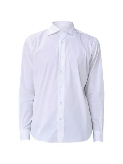 Eleventy Long-sleeve Button-down Shirt In White