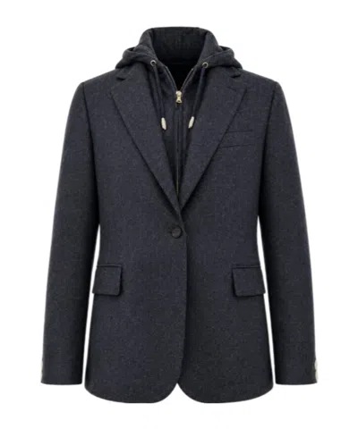 Eleventy Long-sleeve Casual Jacket In Black