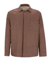 Eleventy Houndstooth-pattern Shirt Jacket In Brown