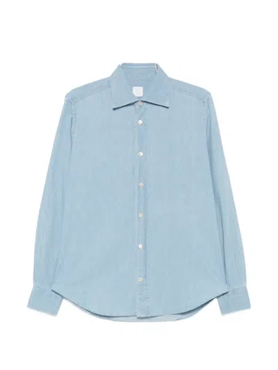 Eleventy Long-sleeve Shirt In Blue