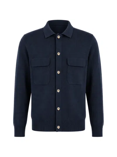 Eleventy Long-sleeved Button-up Shirt In Multi