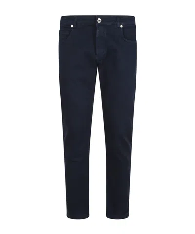 Eleventy Low-rise Tapered Jeans In Blue