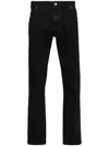 Eleventy Low-rise Tapered Jeans In Black