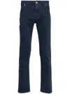 Eleventy Low-rise Tapered Jeans In Blue