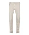 Eleventy Straight Trousers With Belt Loops And Pockets In Gold