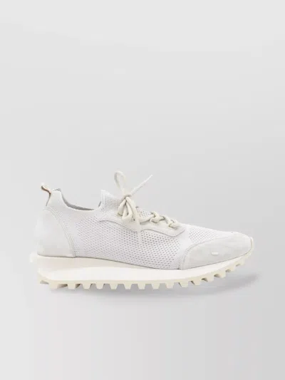 Eleventy Low Top Sneakers Chunky Sole In White