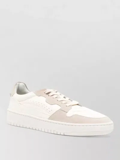 Eleventy Low Top Sneakers Contrast Panels Suede In White