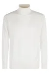 Eleventy Tipping Turtleneck Sweater In Neutral