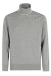 Eleventy Maglia Dolcevita Tipping In Grigio Avorio
