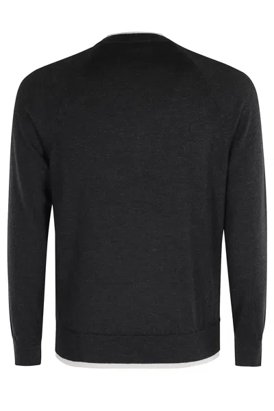Eleventy Maglia Girocollo In Black