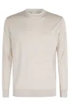 Eleventy Maglia Girocollo Doppio Collo In Brown