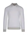 Eleventy Maglia In Lana Vergine Ivory In Multi
