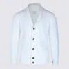 Eleventy Ribbed Texture Shawl Collar Long Sleeves In Blue