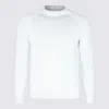 Eleventy Timeless Crewneck Sweater With Ribbed Details In Neutral