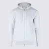 Eleventy Ribbed Hooded Crewneck Sweater With Long Sleeves In Blue
