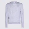 Eleventy Ribbed Crewneck Sweater Soft Texture In Gray