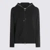 Eleventy Zip-up Hooded Sweater In Black