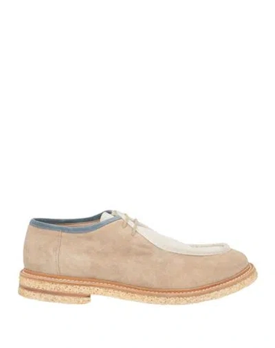 Eleventy Man Ankle Boots Beige Size 11 Leather In Neutral