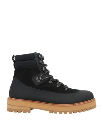 Eleventy Man Ankle Boots Black Size 9 Leather