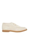 Eleventy Man Ankle Boots Ivory Size 9 Leather In White