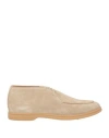 Eleventy Man Ankle Boots Sand Size 6 Leather In Neutral