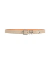 Eleventy Man Belt Beige Size 38 Leather, Natural Raffia In Beige