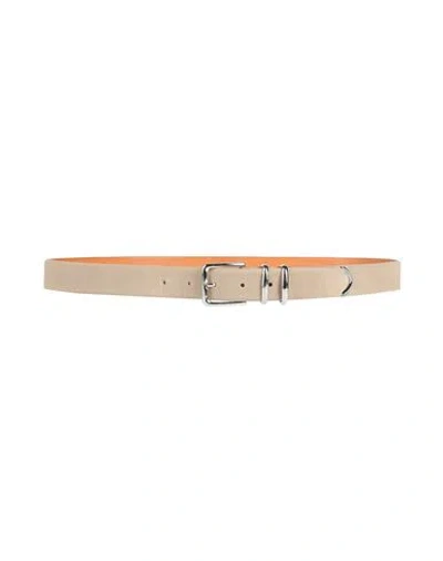 Eleventy Man Belt Beige Size 38 Leather, Natural Raffia