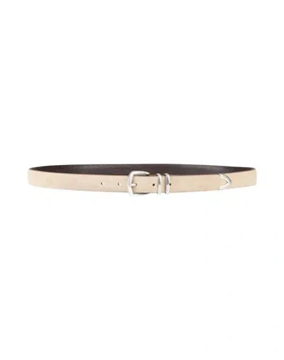 Eleventy Man Belt Beige Size 42 Leather