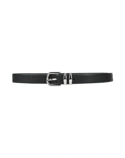 Eleventy Man Belt Black Size 38 Leather