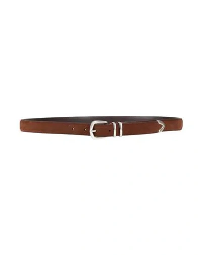 Eleventy Man Belt Brown Size 42 Leather
