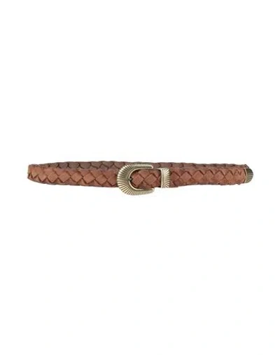 Eleventy Man Belt Brown Size 42 Leather