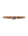 Eleventy Man Belt Brown Size 43 Leather In Brown