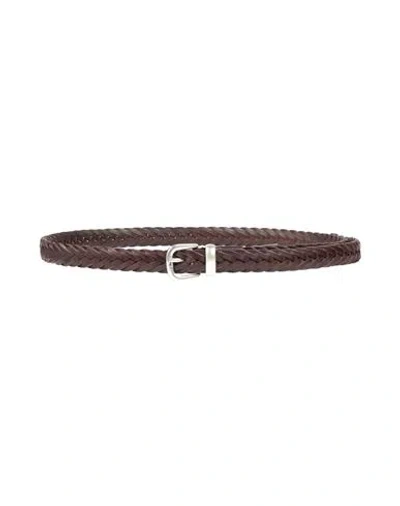 Eleventy Man Belt Cocoa Size Onesize Leather In Brown