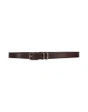 Eleventy Man Belt Dark Brown Size 38 Leather In Brown