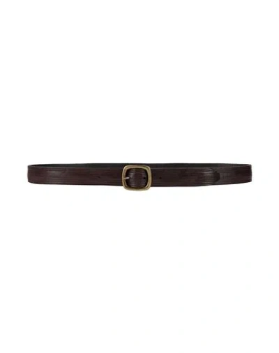 Eleventy Man Belt Dark Brown Size 38 Leather