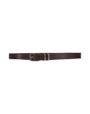 Eleventy Man Belt Dark Brown Size 38 Leather In Brown