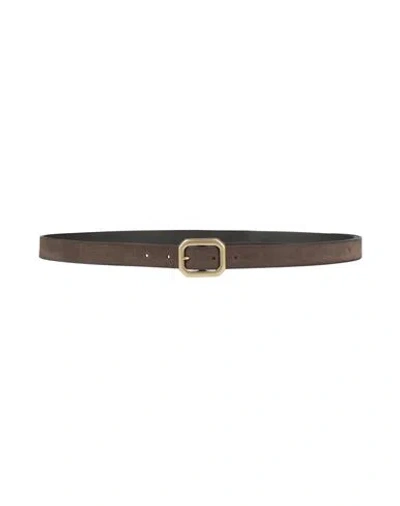 Eleventy Man Belt Dark Brown Size 42 Leather