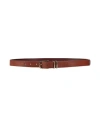 Eleventy Man Belt Tan Size 38 Leather In Brown