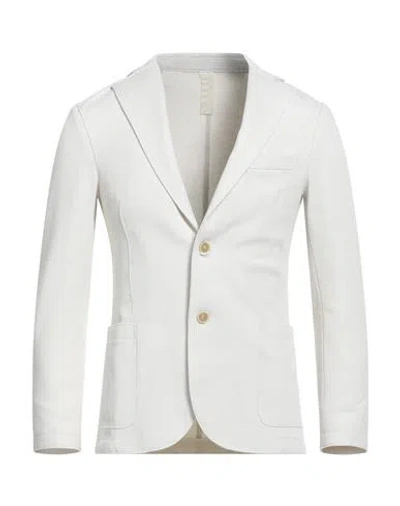 Eleventy Man Blazer Beige Size 40 Cotton, Polyamide, Elastane In Gray