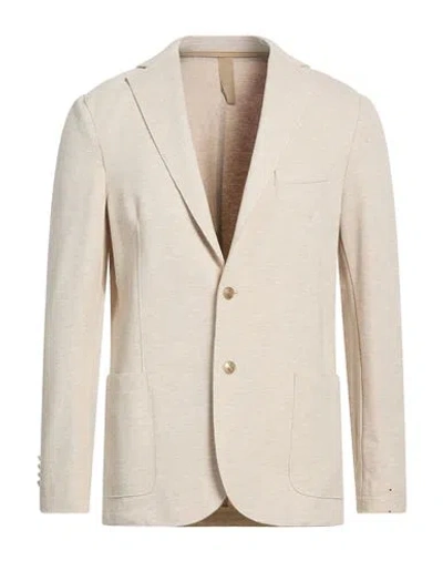 Eleventy Man Blazer Beige Size 40 Cotton, Polyamide, Elastane In Neutral