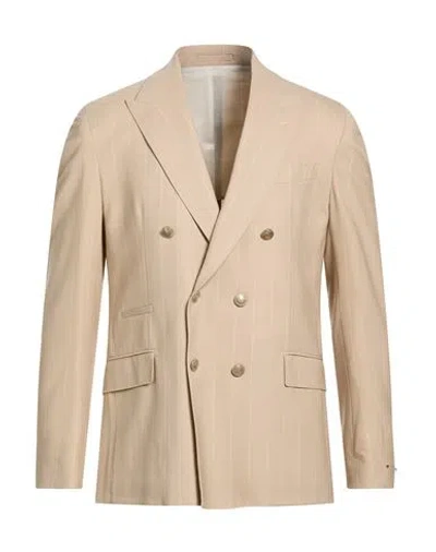 Eleventy Platinum Man Blazer Beige Size 40 Cashmere In Neutral
