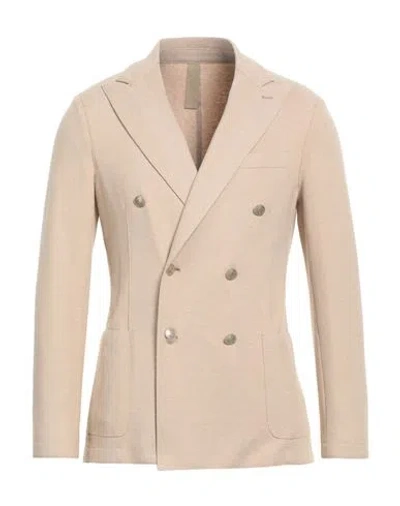 Eleventy Man Blazer Beige Size 42 Polyester, Viscose, Polyamide, Elastane, Polyurethane In Nude