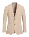 Eleventy Man Blazer Beige Size 48 Wool In Sand